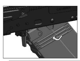 For the Fury II push the magazine straight into the mag well until it locks in place. 4. Pull back on the charging handle and release. (See Illustration #3).
