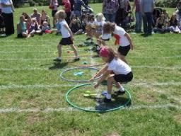 CHARIOT RACE 3 per team (2 Males/1Female) On the blast of the whistle, two men run from the starting line to a 30m