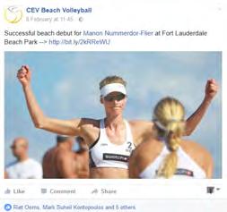 For all general communication concerning the CEV Beach Volleyball: #BeachVolleyball 2.