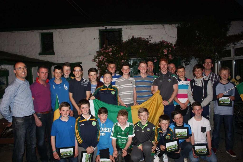 Awards ceremony night for our U14 hurlers who won the Div 3 County in 2014 We held a very