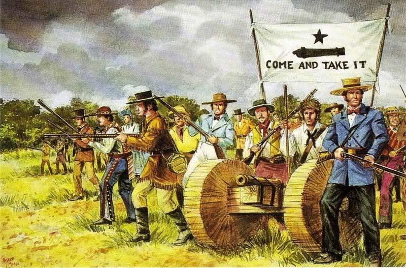 The Capture of Gonzales & Goliad The people of Gonzales bury the cannon in a peach orchard.