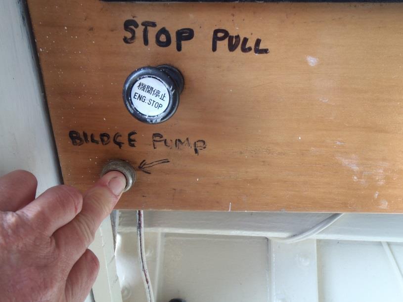 Bilge Pump The bilge should be pumped each day.