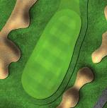 Your approach shot must avoid the bunkers right