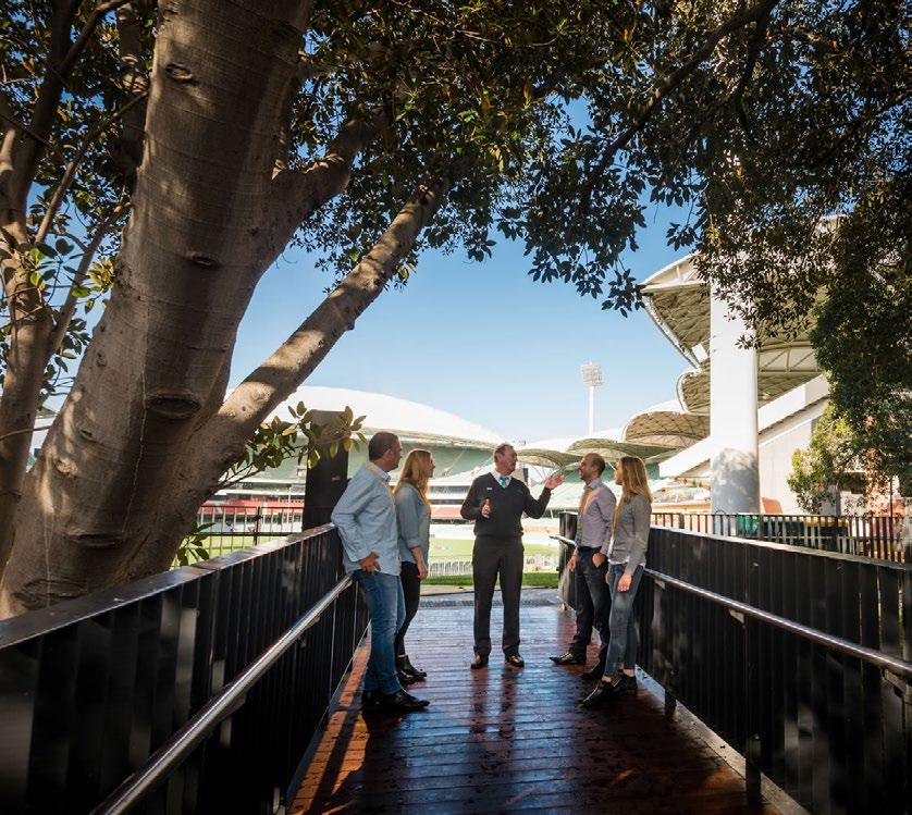 CORPORATE & GROUP STADIUM TOURS Invite your guests to take an unforgettable journey behind the scenes at Adelaide Oval.