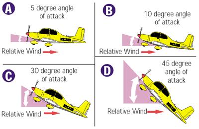 The important principle to remember is that relative wind is independent of which way the airplane's nose is pointed. Relative wind is opposite in direction and equal to the airplane's velocity.