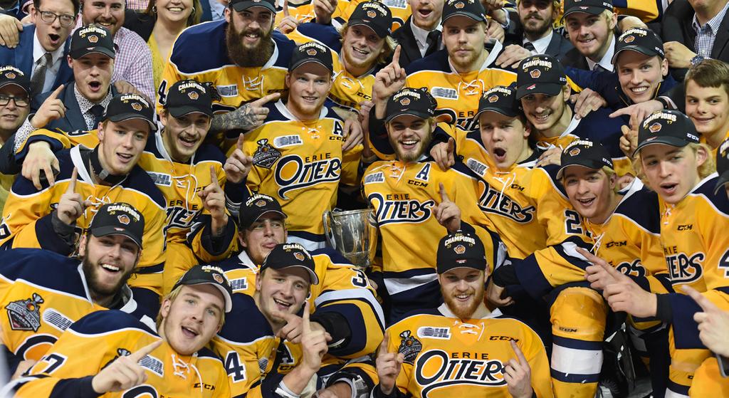 7 OHL Champions ERIE OTTERS 7 ONTARIO HOCKEY LEAGUE ROBERTSON CUP CHAMPIONS Wayne Gretzky 99 Award WARREN FOEGELE ERIE OTTERS Warren Foegele won the Wayne Gretzky 99 Award as the Most Valuable Player