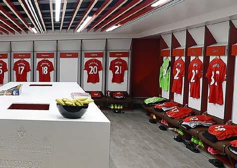 Day 6: Game Day Your seat in Jürgen s dressing room You ll quite literally follow in the footsteps of your LFC heroes as you take your seat in the new state-of-the-art Home Team Dressing Room, taking