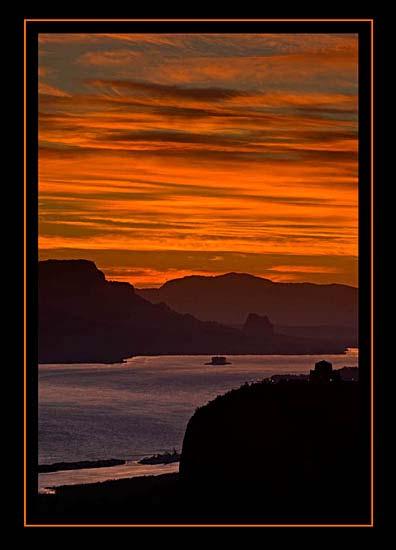 Sunrise in the Gorge On Sunday afternoon, we will travel to Newport Oregon.