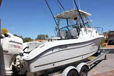 Fully setup as a trailable game fishing boat, complete with Tigress 15' telescopic outriggers & Reelax reef 450