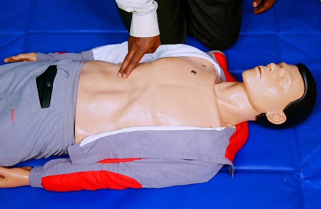 Determine Pulselessness: Chest compressions Check the pulse at the carotid, this should take not more than 5-10 seconds.