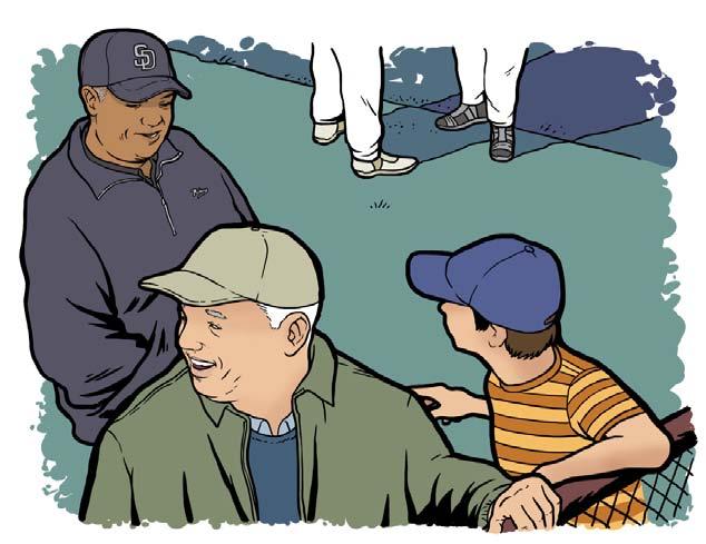 They ran the bases and chased down fly balls. They made their hard work look more like fun. Look, Gramps! cried Scotty.