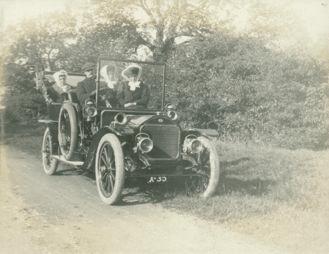 No doubt at all that my great grandfather is at the wheel, as far as I know he did not have a chauffer.