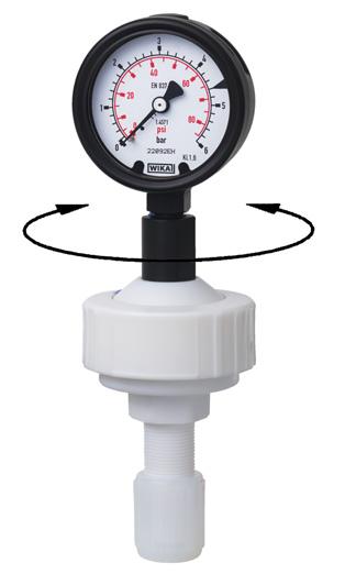Gauge is 360 rotatable even after installation Optional: electrical alarm contacts 360 rotatable Description HYDRA-line Our pressure measuring instruments of the HYDRA-line product family have been
