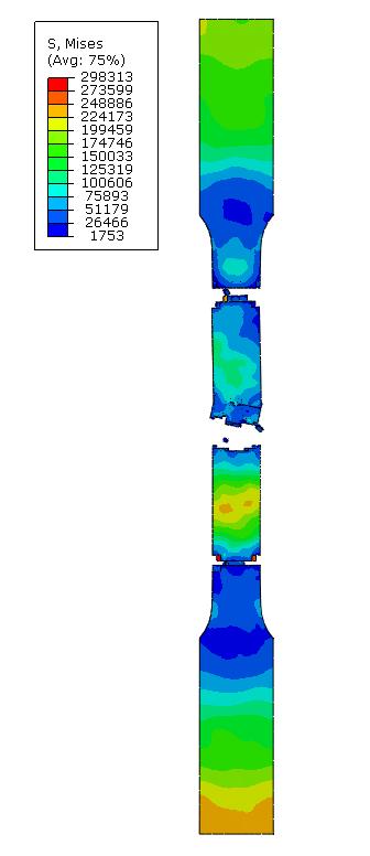 Figure 9: FEA Results of Tensile Bar Analysis 5. Dynamic Explicit Analysis of Fin Failure 5.1.