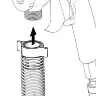Connect air hose to user-supplied air compressor & material hose (G) to material hose