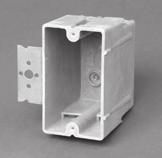 Single Gang: Residential Switch or Receptacle Box Series Nail-On 18.0 1096-N Internal mid-nails 3 2-1/4 3-3/4 24414 100 31 20.5 1098-N Angled mid-nails 3-1/4 2-1/4 3-3/4 25001 100 35 22.