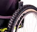 Both the heat treated and mountain tires are 24" in height, which make it easy to change wheels without having to re-adjust the chair.
