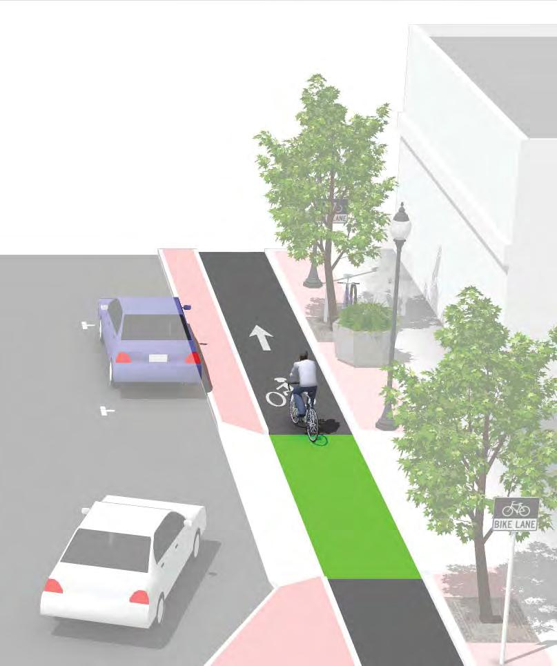 points to allow vehicle crossing Street level cycle tracks should indicate potential