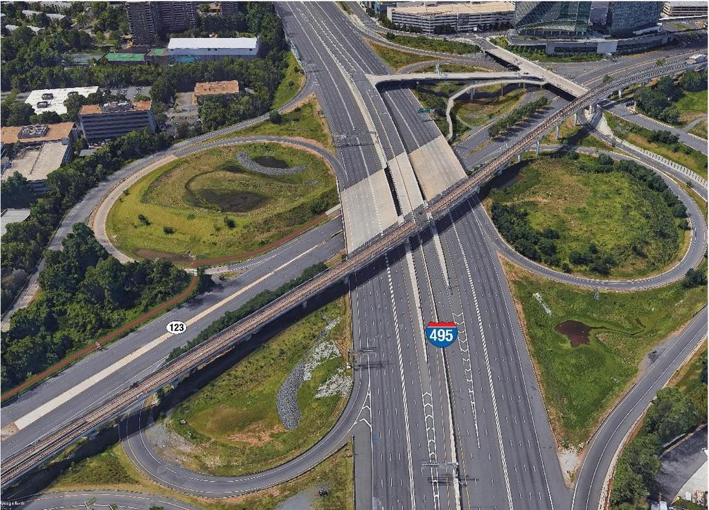 Figure 8 Option 1 Shared Use Path and Bridge Rendering (looking to the southwest) As shown in Table 1, Option 1 would require approximately 1,740 feet of asphalt trail and 1,100 feet of elevated