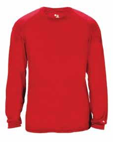 00 for 4XL BADGER ULTIMATE LONG SLEEVE TEE 100% Soft Polyester moisture management/antimicrobial performance fabric UVA and UVB sun protection in areas covered by the shirt (UPF 50+) Adult