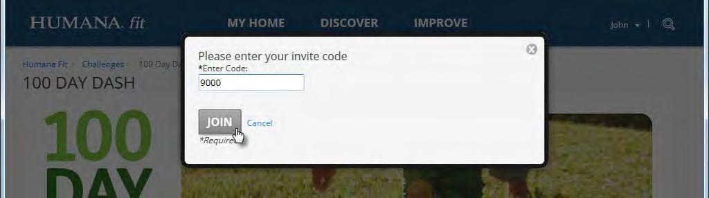 4. Enter your AIN or employee ID in the code text box.