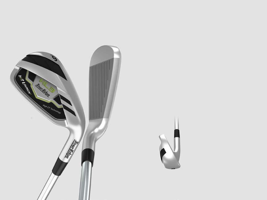 COM AFFORDABILITY IRONS TOE WEIGHT TECHNOLOGY Creates an expanded sweet spot and maximizes stability on impact VARIABLE FACE THICKNESS Delivers exceptional feel and power even on off-center hits HL3