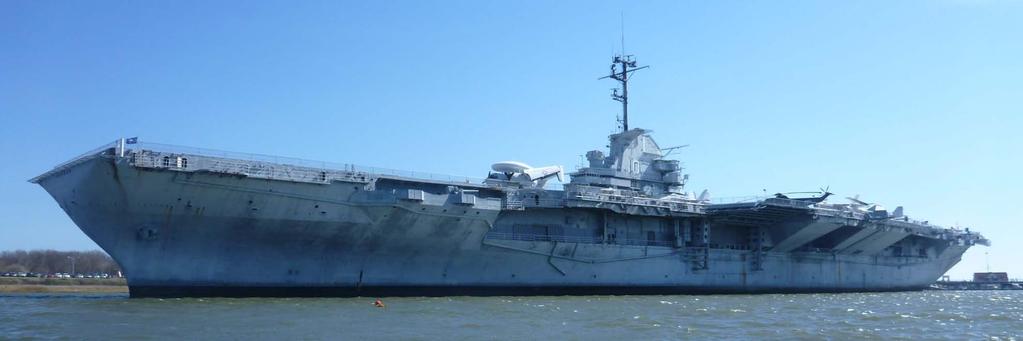 USS Yorktown Length: 888-ft (originally 872-ft) Beam