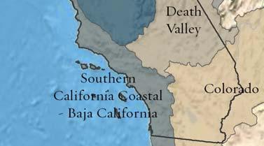 Freshwater Biodiversity in California 20 Southern California Baja Freshwater Ecoregion The Southern California-Baja freshwater ecoregion begins just south of Monterey and encompasses southwestern