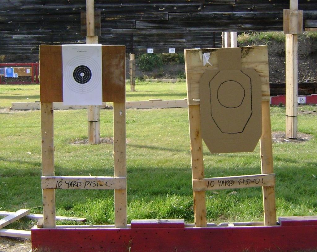 Target This is a picture of two 10 yard target stands. Only place a target on the target board area.