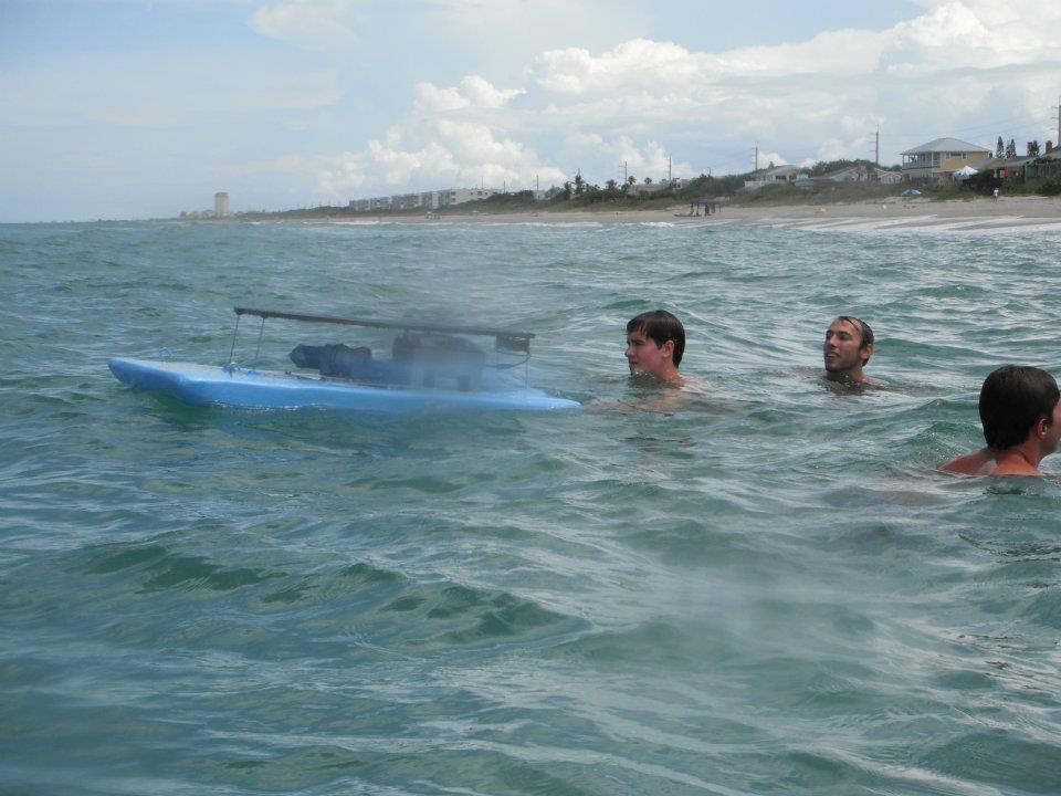 Figure 37- Testing Radical-V in the ocean Comparison to the Original Wave Glider: The wave glider, designed by Liquid Robotics, Inc.