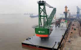 2 m crane capacity 400 t crane type PLM 6400 floating drydock 8500 (m) 150 width (m) 31 capacity (t) 8500 transshipment barge 6324 Function: Transshipment of bulk
