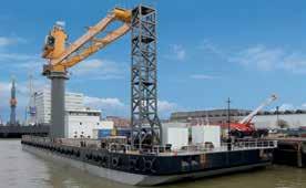 5 m crane capacity 35 t @ 36m deadweight 2,000 t free deck 750 m² accommodation 12 persons crane type Liebherr CBG 350 capacity 35 t @ 36 m (grab operation) capacity 45