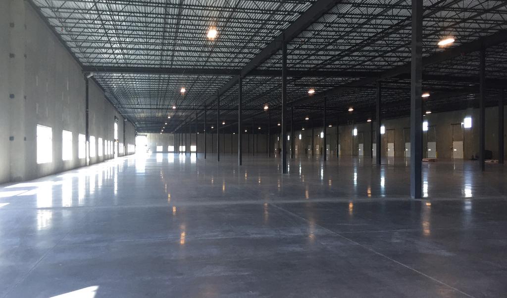 75 psf (2018) Dock High Doors 8 (more can be added) Drive - In Doors BTS Column Spacing 50 x50 (200 building depth) Clear Height 28 clear Parking Ratio 1.