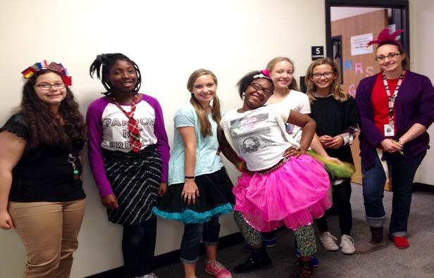 These wacky participants proudly walked the halls of the school.