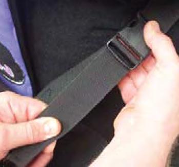 Buckle the Foot Bolster to the straps making sure the flat side of