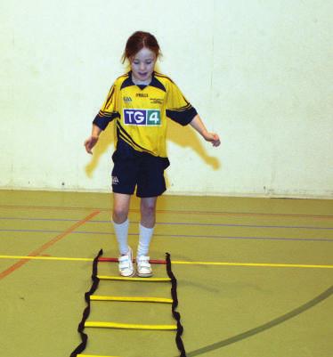 (co-ordination / comhordú) (5) Ladder Shuffle Coaches Tips b Set out a speed ladder and get players to move through the ladder one at a time b Get players to move through the ladder at