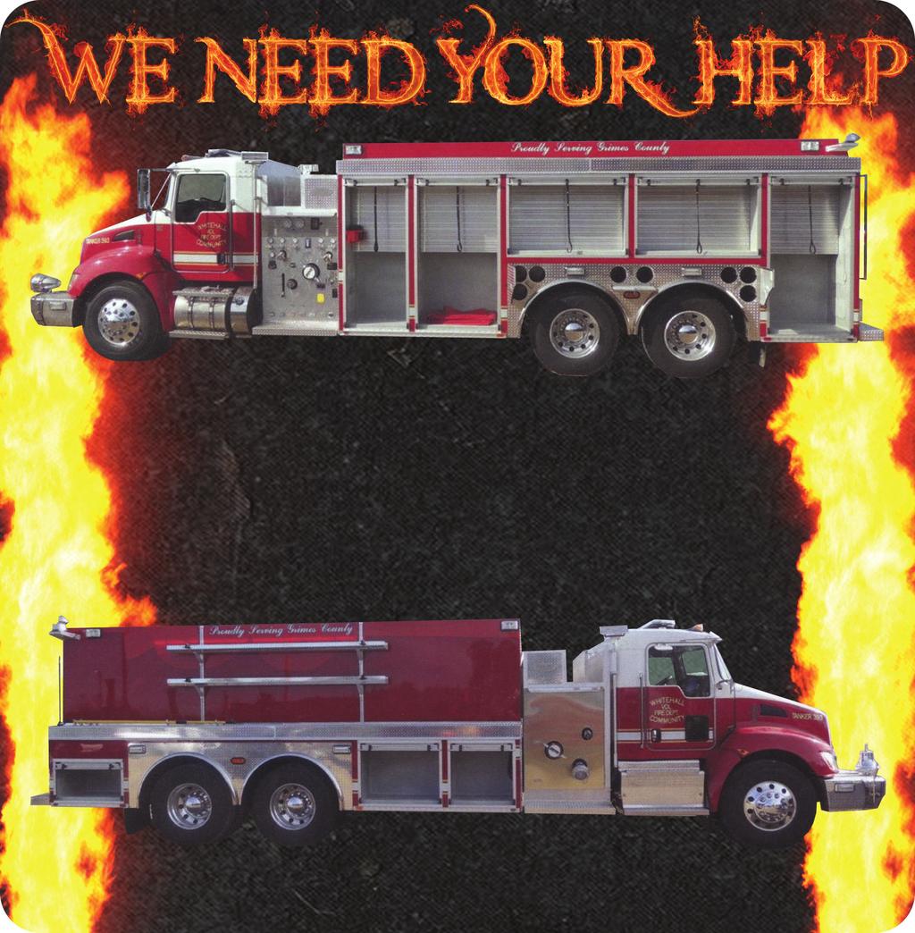 TCVFD has received a $200,000 grant from Texas A&M to help buy this new fire truck. We still need a $100,000 to complete the purchase.