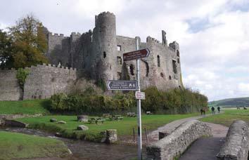 2 Laugharne Castle (SO 302 108) This castle was famously described as Brown as Owls by Thomas. He knew the castle well and spent time writing in its summer house.