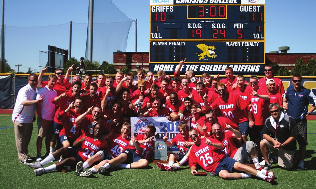 May 5, 2013 - Sophomore Mike Birney tallied a career-high five goals, but none more important than the last one as his game winner two minutes into overtime was the golden goal as Detroit Mercy