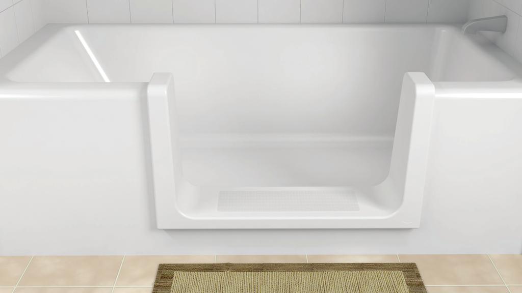 ULTRA-LOW Adds step-in accessibility to higher profile tubs!