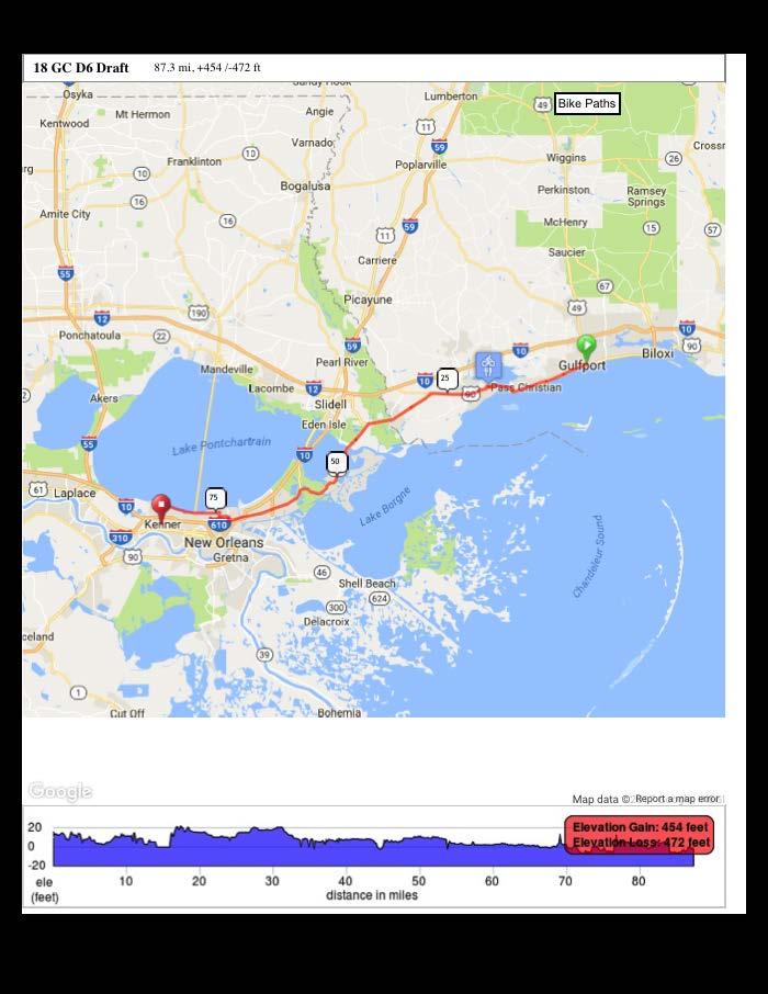 SATURDAY, MARCH 10 th GULFPORT, MISSISSIPPI TO NEW ORLEANS, LOUISIANA GROUP R, 1,2, & D 90 MILES PROJECT HERO CHALLENGE JERSEY DAY BREAKFAST: TBD Morning Reflection: 7:30 BAG DROP: 6:45-7:30AM RIDE