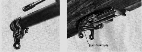 Low-light sights for rifle m/96, m/38 and m/41b In order for the low-light rear sight to be attached; the hinge pin (siktramstiftet) on the ladder must be pushed out appr.1.5mm to the left (see picture).