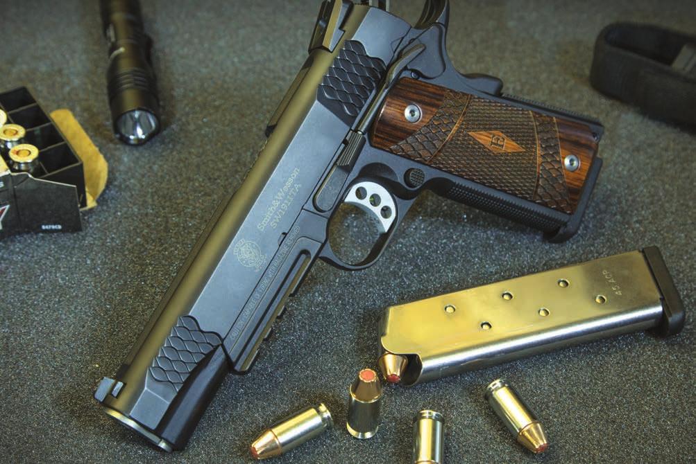 S&W1911 E-Series The fi ner side of fi rearms. Earning a reputation for both distinctive style and uncompromising performance, SW1911 E-Series pistols are engineered and designed with meticulous care.