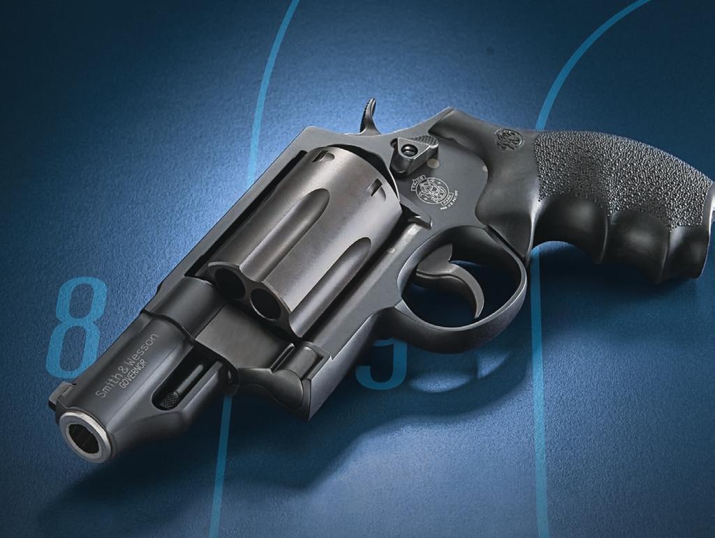 The Smith & Wesson GOVERNOR revolver puts six