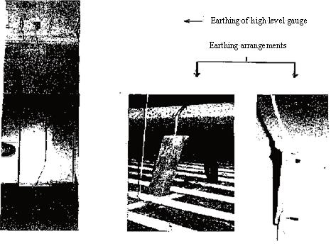 Figure P 5 ~7cm 50m/m Cotter pins 10B Bolts Stiffeners 50m/m ~70m/m (7) Earthing arrangements for level sounding gauge: Figure Q 8.