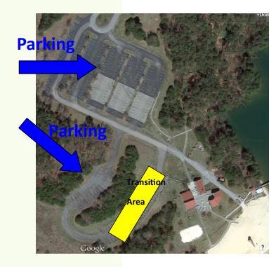 Parking & Race Site Layout Parking is available inside the marina or outside the marina on a gravel road. If you need to leave prior to the race ending, park on the gravel road.