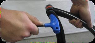 Rotate the Allen wrench clockwise until the screw is completely removed. (see photo below) 3.