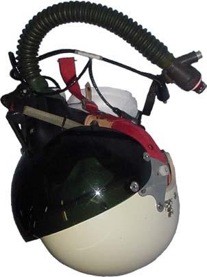 Helmet #6 This helmet is a repeat of the DH 41-2 but for display purposes has a new improved RCAF MKII pate installed on the MS22001 mask.