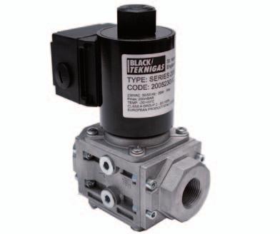 BLACK TEKNIGAS SAFETY SHUT OFF VALVES AND ACCESSORIES 6 DIMENSIONS Provengas Labsafe PGLS001 & Cooksafe PGCS003 179mm 179mm SERIES 2000 SOLENOID OPERATED VALVES CE Certificated Range from ¾