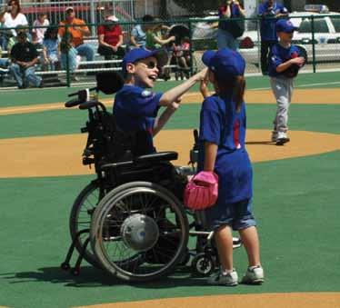 The Miracle League provides an opportunity for children ages 4-19 to play baseball, regardless of their ability.